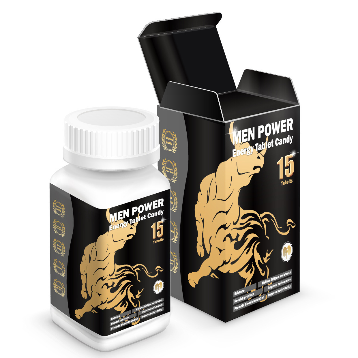 跨境定制Men Power Energy Tablet Candy 外贸男性压片糖果代加工